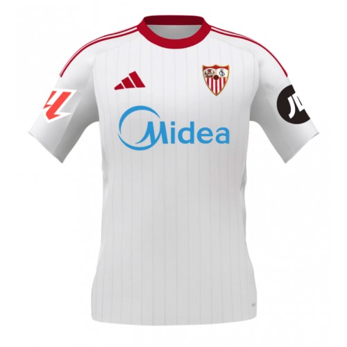 Stroje piłkarskie Sevilla Koszulka Podstawowej 2025-26 Krótki Rękaw